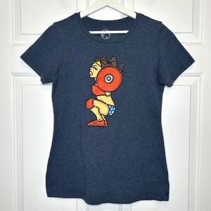 Project X Wonder Woman Graphic T Shirt Large Navy Blue Fitness Tee